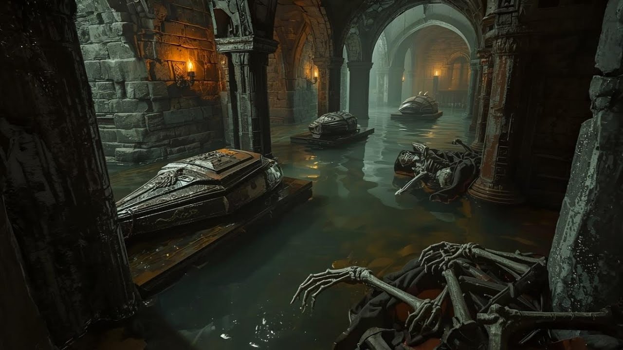 Dust and Moonlight in the Old Chapel | Atmospheric Medieval Ambience
