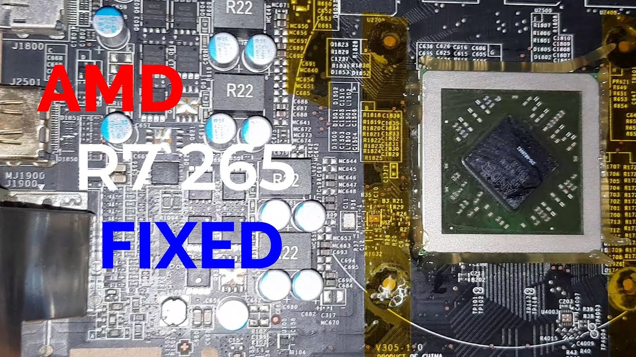Graphics Card Repair AMD R7 265 MSI OC | GPU Reflow in 4K