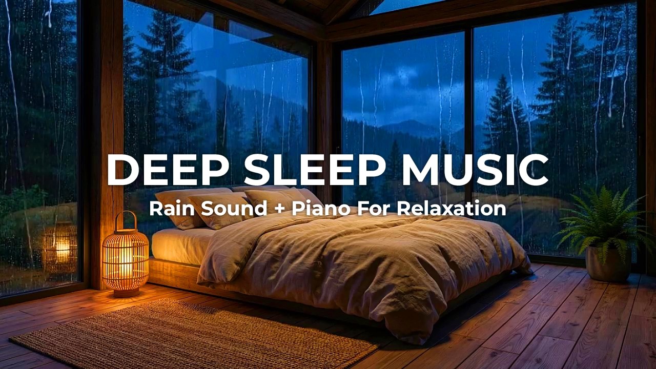 Fast Sleep Solution 🌙 Night Rain & Piano Music for Fast and Peaceful Sleep