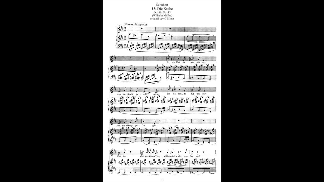 15 Die Krähe from Winterreise by F. Schubert
