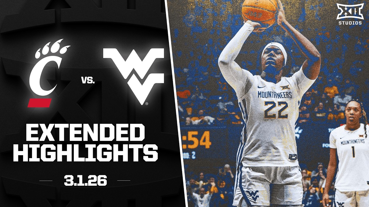 Cincinnati vs. #17 West Virginia Extended Highlights | 2025-26 Big 12 Women's Basketball
