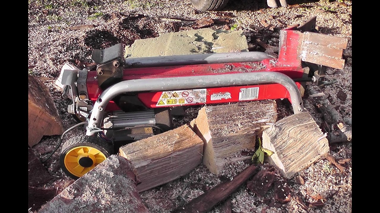 LOG SPLITTER 5 TON wood electric hydraulic review kuril astillador madera parte troncos leña maquina
