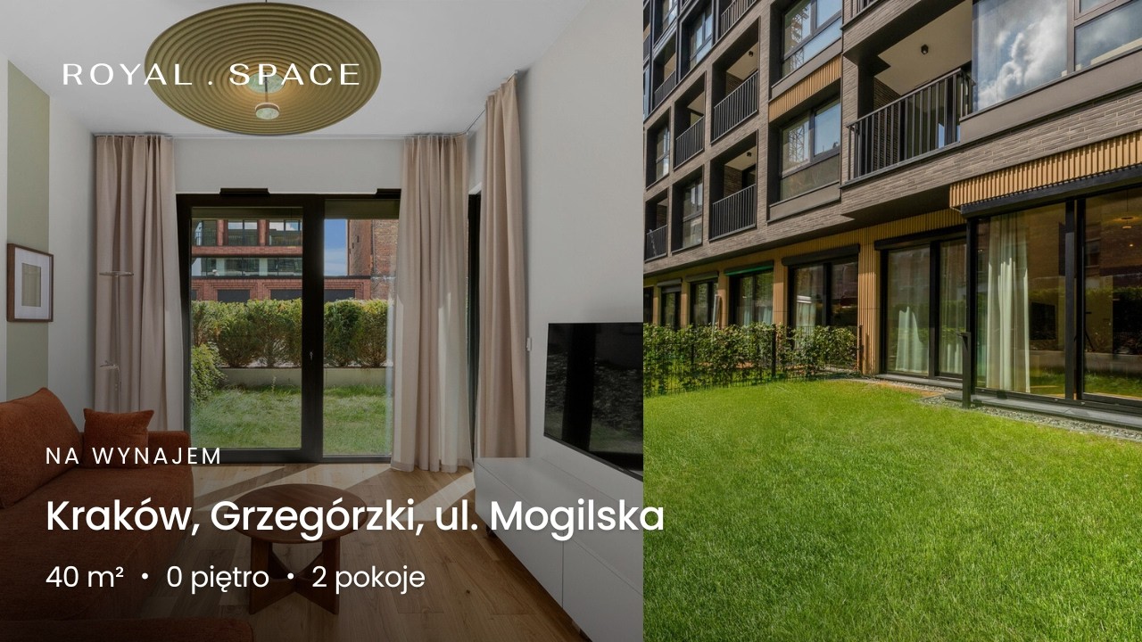 NA WYNAJEM | Wyjątkowy apartament w inwestycji Młyny Mogilska! | 40 m² | 2 pokoje
