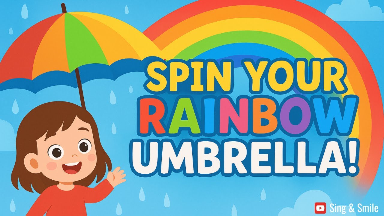 🌂✨ Rainbow Umbrella Dance! | Fun Kids Song & Color Learning