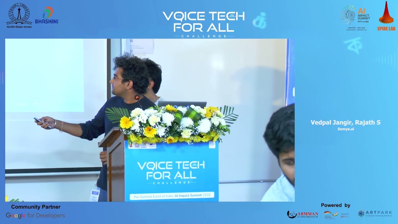 Voice Tech for AIl | IISc Bangalore | Event Highlights | Spire Lab Speech by Somya AI