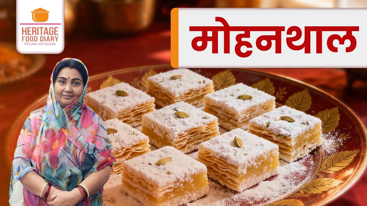 मोहनथाल | Diwali Mohanthal Burfi Recipe | Heritage Food Diary |Traditional Rajasthani Recipe #recipe