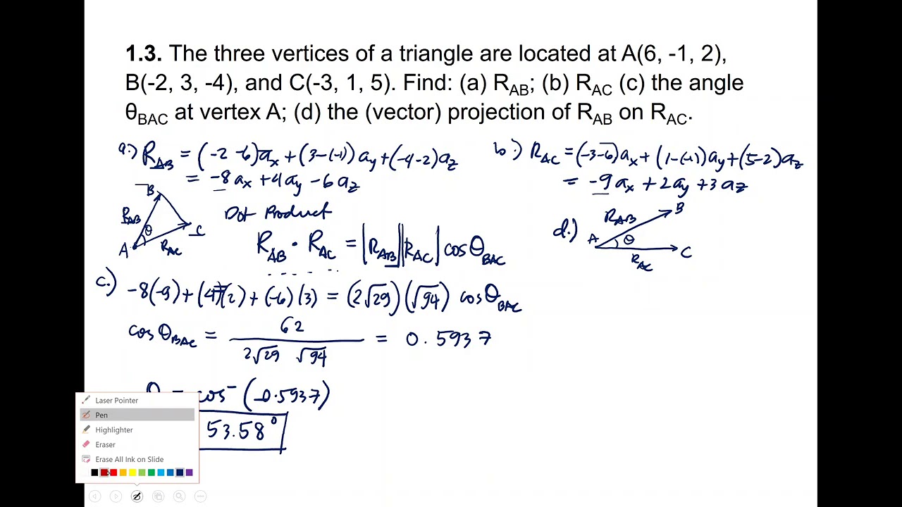 Vector Analysis - Review Problem 3 of 8