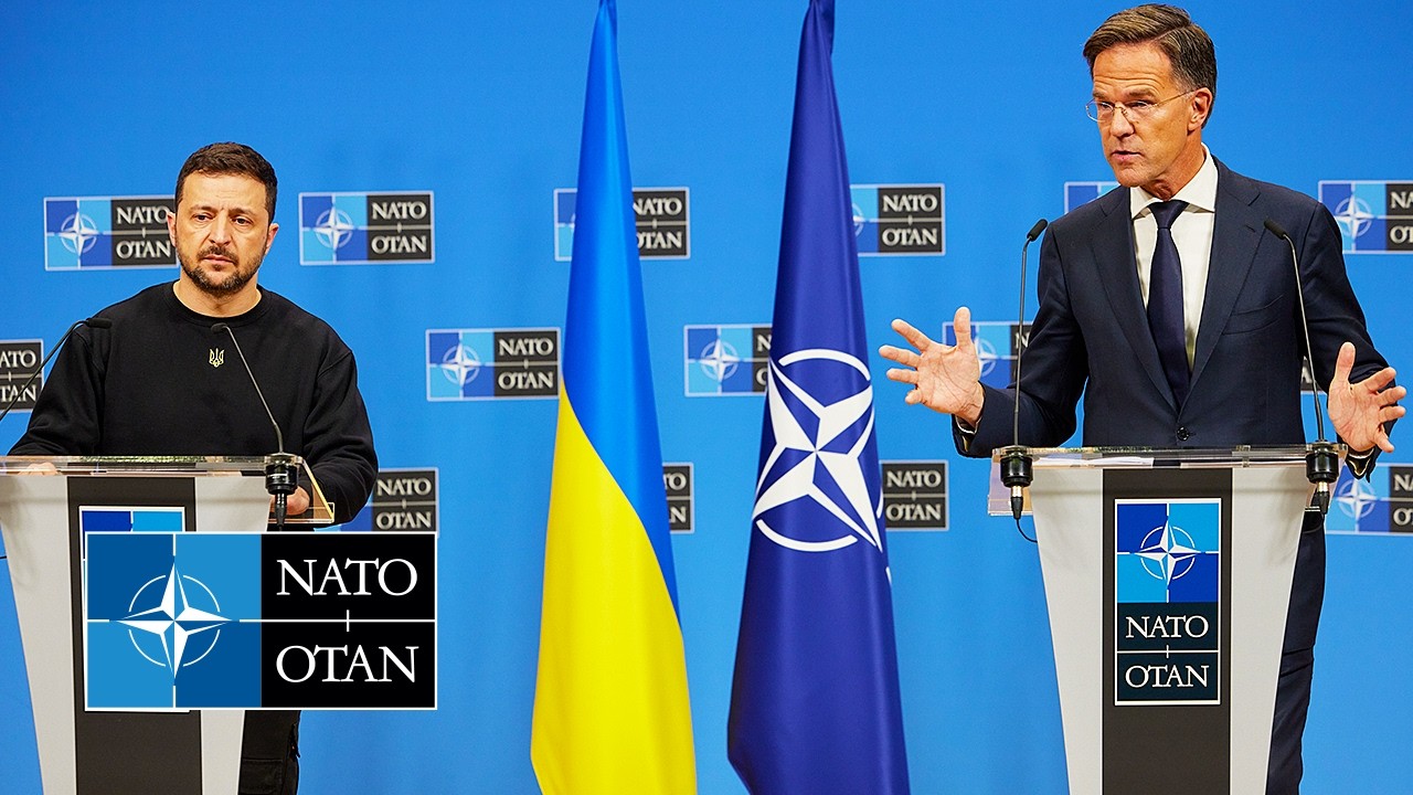 Генеральный секретарь НАТО с президентом Украины 🇺🇦 Владимиром Зеленским, 17 октября 2024 г.