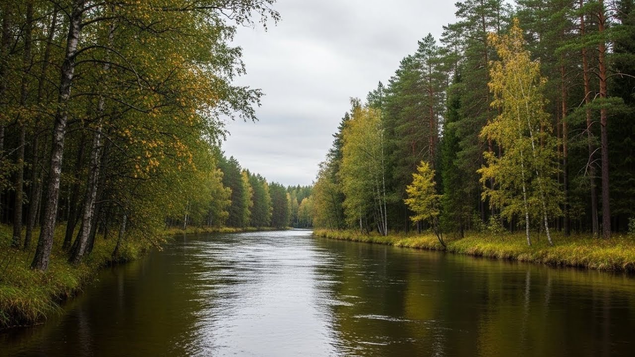 Flowing River in Forest 🌿🌊 Gentle Nature Sound for Meditation and Calm Mind #2475