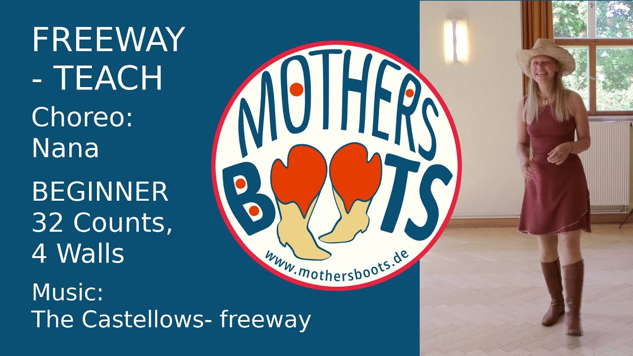 (TEACH) FREEWAY Choreo from Nana, BEGINNER DANCE, 32 Counts, Music: The Castellows #MothersBoots