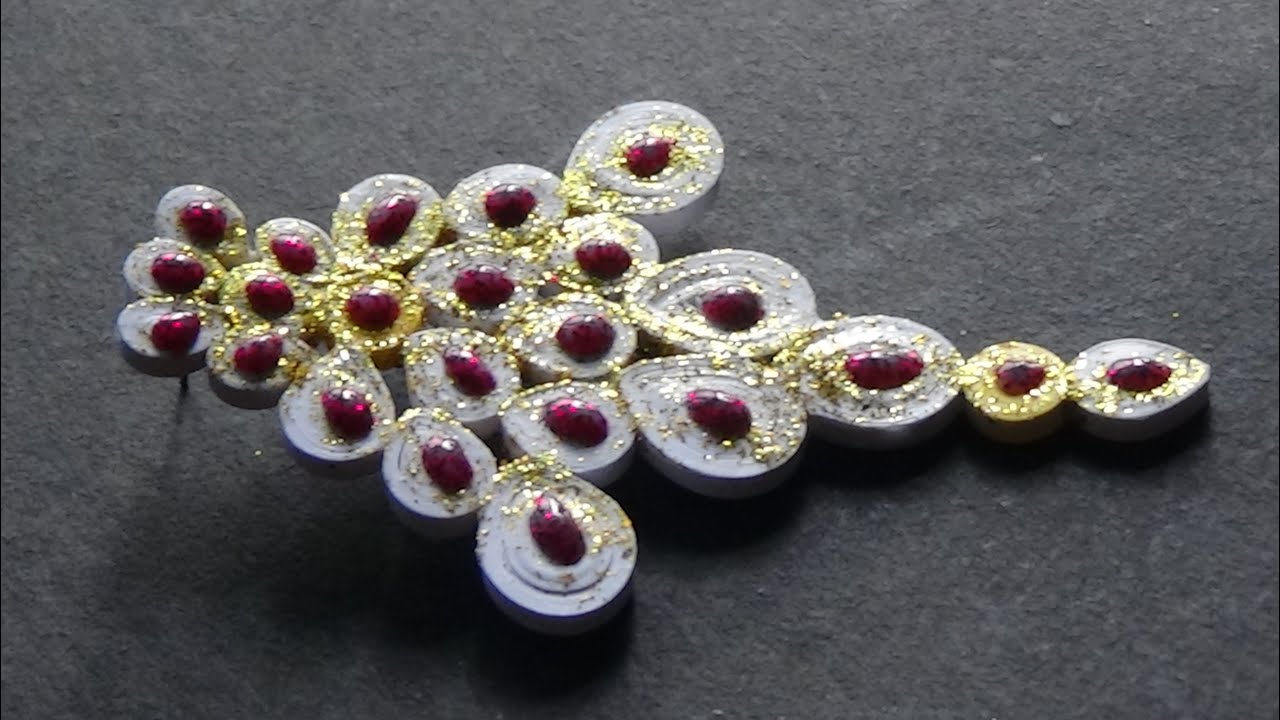 How To Make Quilling Earring (Using Glitter) !!2016!!