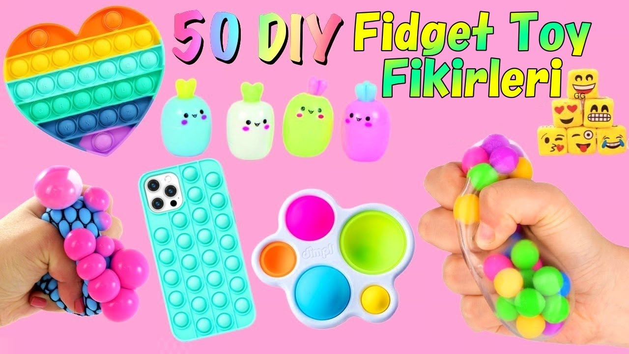 50 DIY - FIDGET TOY FİKİRLERİ - Viral TIKTOK Fidget Toy Derlemesi - Eğlenceli POP IT'ler ve dahası..