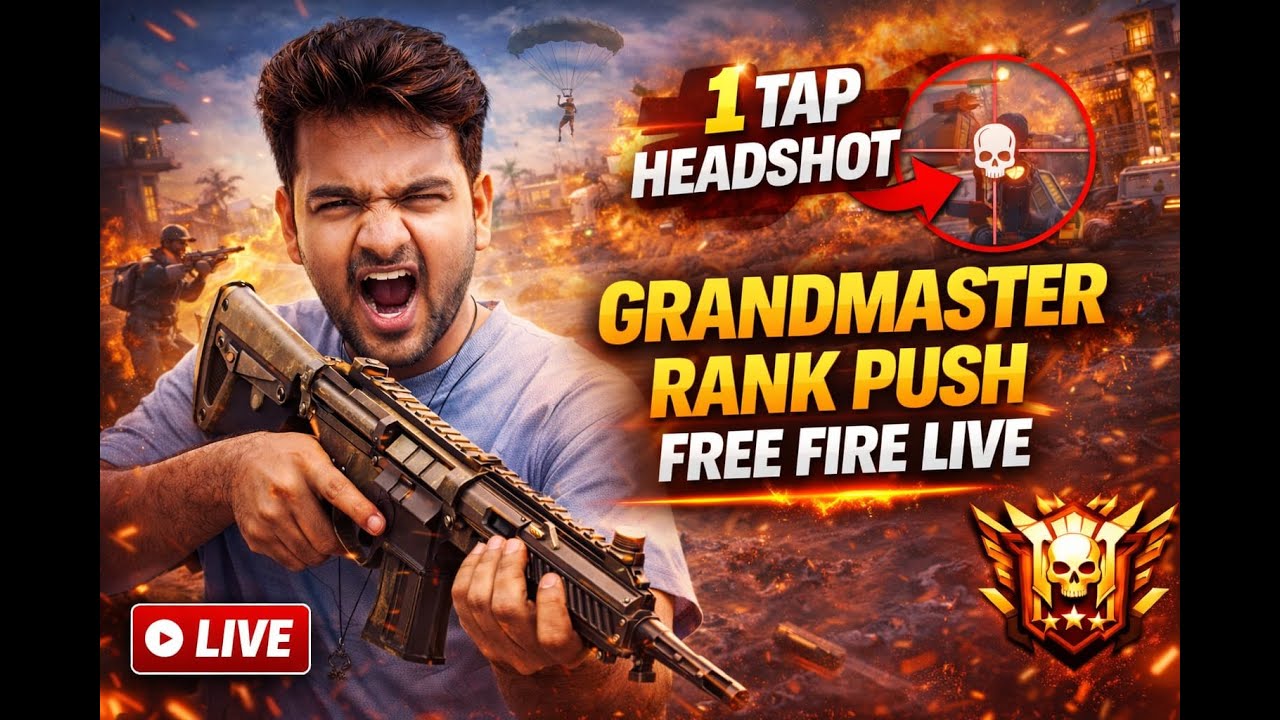 🔴 LIVE GRANDMASTER RANK PUSH 🔥 Free Fire LIVE | Intense Ranked Gameplay | Verax Live