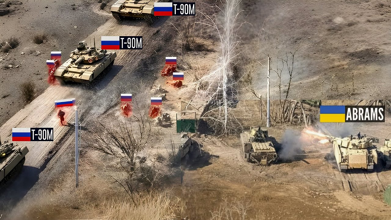 Single Abrams Tank Faces Entire Russian T-90 Brigade — Then THIS Happens!