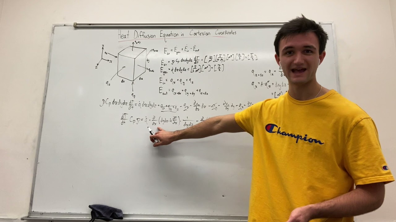 Derivation of Heat Diffusion EQ for Spherical and Cartesian Coordinates