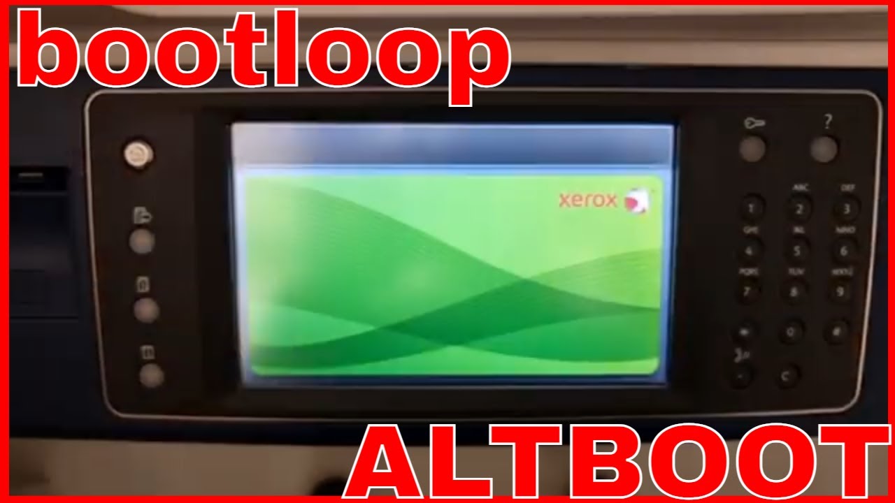 Bootloop Xerox Workcenter error repair HDD defect WC 7830 7220 7530 Altalink 8030 8130 green screen
