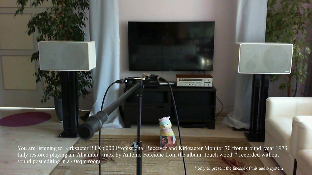Kirksaeter RTX6000 Professional Receiver + Kirksaeter Monitor70 play ''Alhambra' by Antonio Forcione