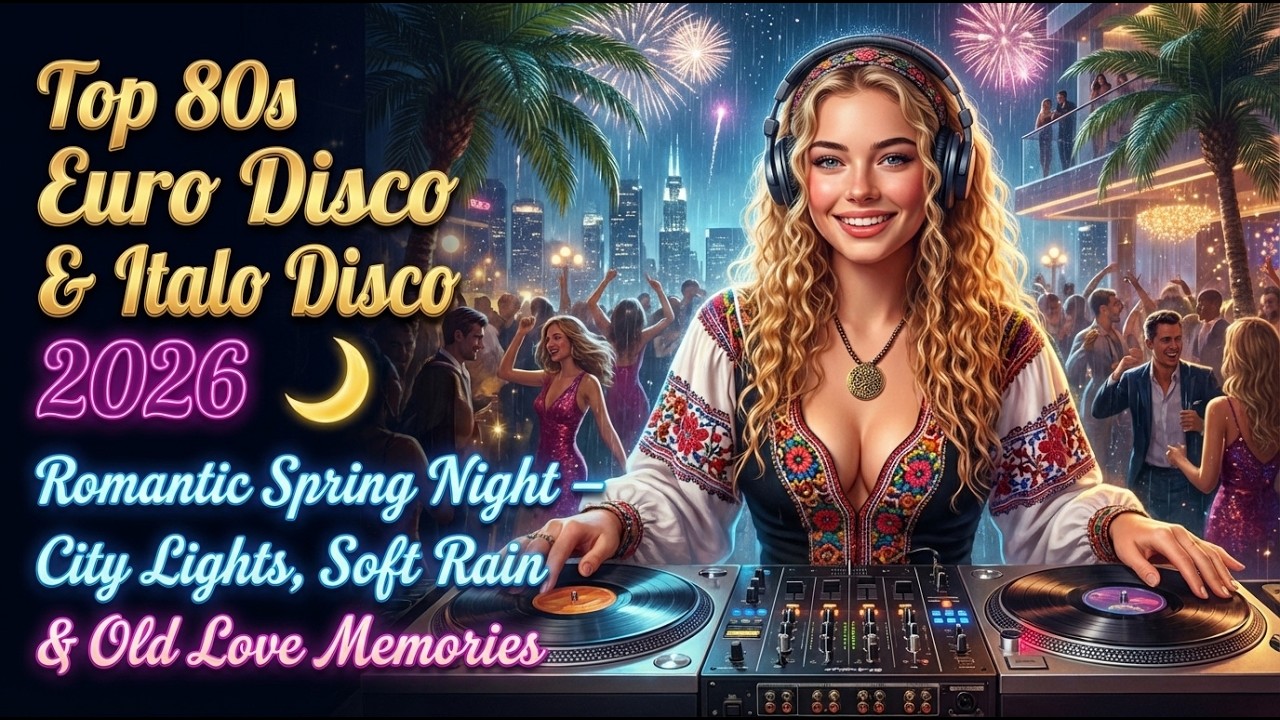 Top 80s Euro Disco & Italo Disco 2026 🌙 Romantic Spring Night – City Lights, Soft Rain & Old Love