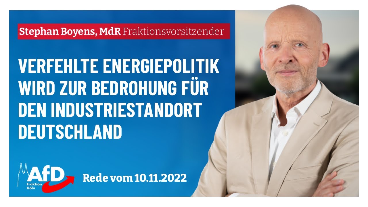 Hier ist die Quittung f&uuml;r die d&uuml;mmste Energiepolitik der Welt - Stephan Boyens (AfD)