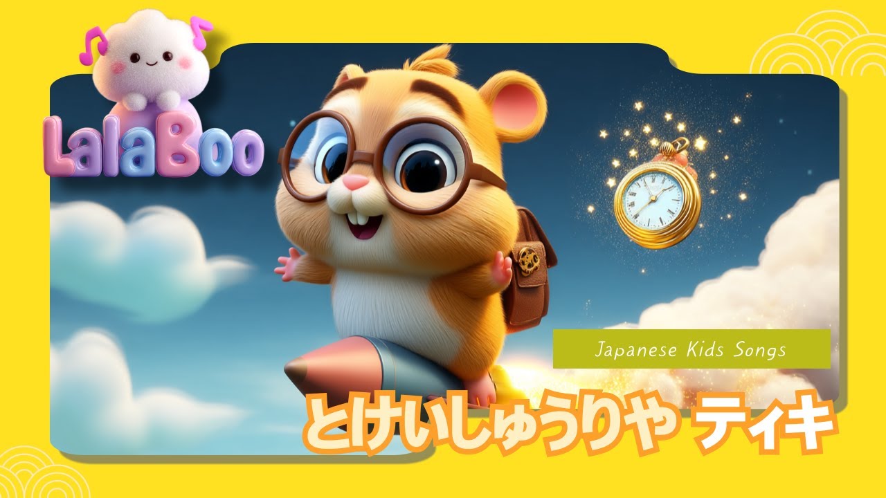 Japanese Kids Song｜とけいしゅうりや ティキ｜Tiki the Clock-Fixing Hamster 🐹🕒🎵