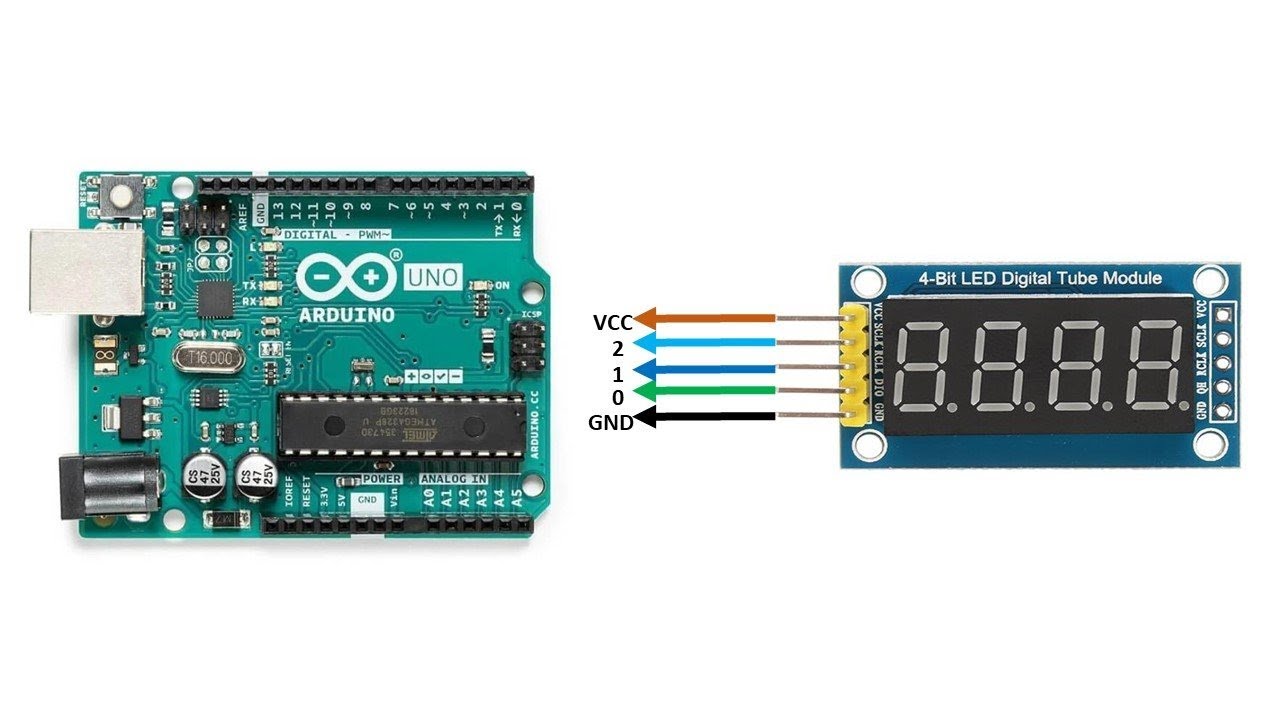 Hướng dẫn sử dụng module 4 led 7 đoạn với arduino