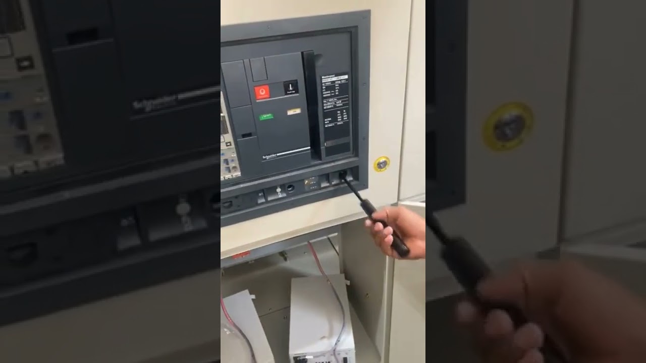 how to open ACB door in rack out and service position