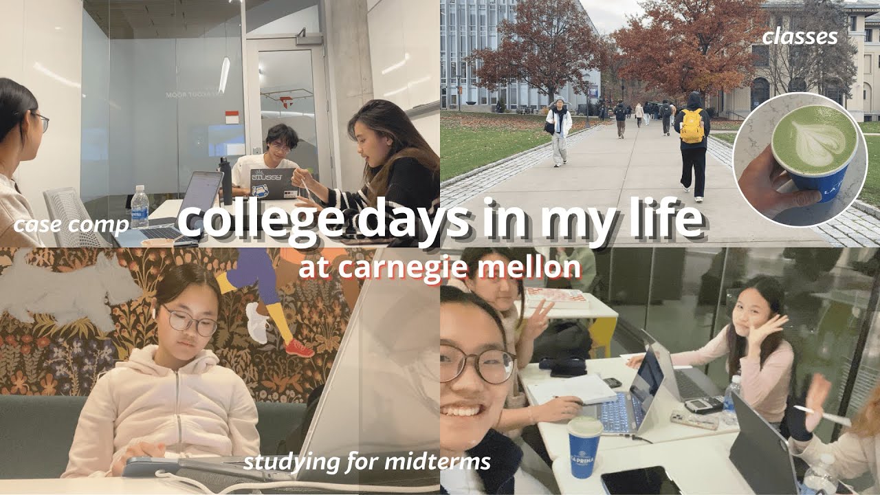 REALISTIC college days in my life @ CMU | midterm prep, study sesh w/ friends, + life updates