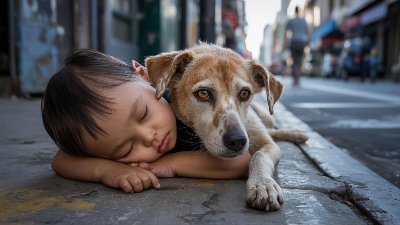 Stray Dog Saves an Unconscious 3-Year-Old on the Sidewalk — What He Did Next Will Make You Cry