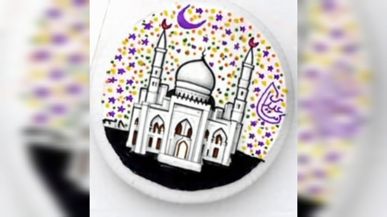 Ramzan Mubarak Masjid Drawing 🌙✨ | Beautiful Mosque Sketch for Ramadan | Easy Islamic Art Tutorial