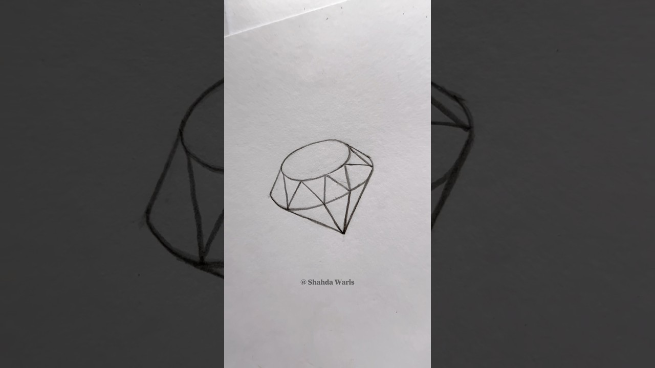 Pov: the teacher ask you to draw a Diamond 💎 #shorts #art #drawing #artist #trending #viral #fyp