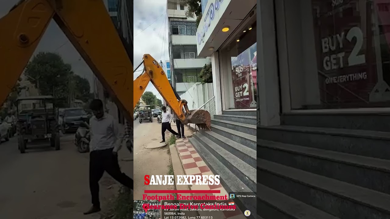 Footpath Encroachment  Clearance Drive Continues  #sanjeexpress