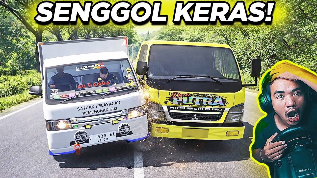 DETIK-DETIK Mobil MBG Senggolan di Sumatra! Nyaris Terguling 😱 | ETS2
