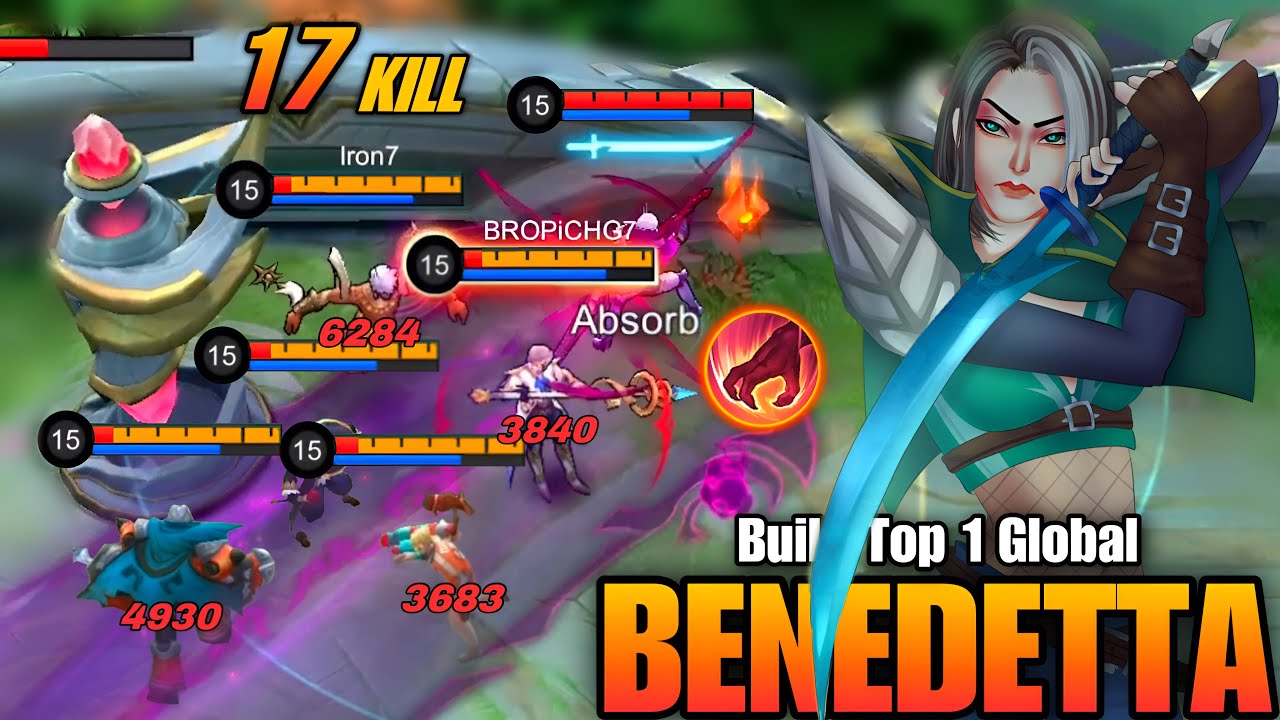 17 Kills!! Benedetta Hyper Carry with Flame Retribution!! - Build Top 1 Global Benedetta ~ MLBB