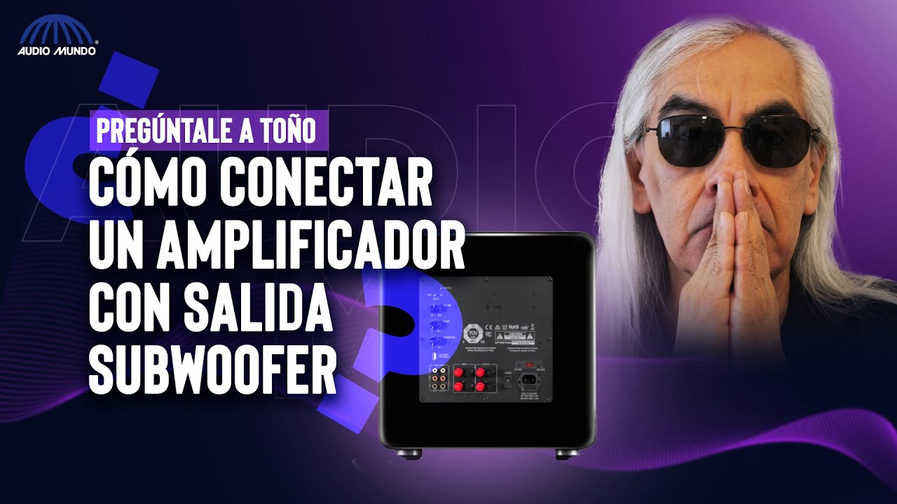 ¿Cómo conectar un receptor o amplificador estéreo con salida de subwoofer?