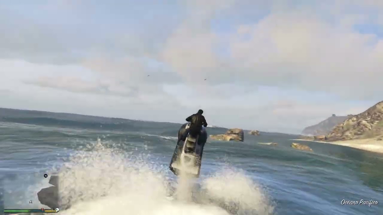 Gta 5 navegando moto de agua desde la casa de Los santos hasta grasspeed