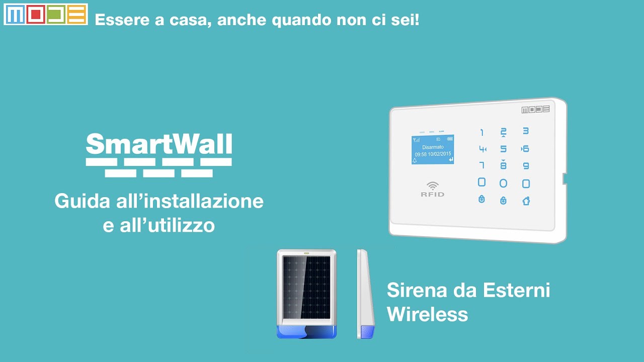 Manuale Sirena per esterni Wireless con pannello solare integrato MODE