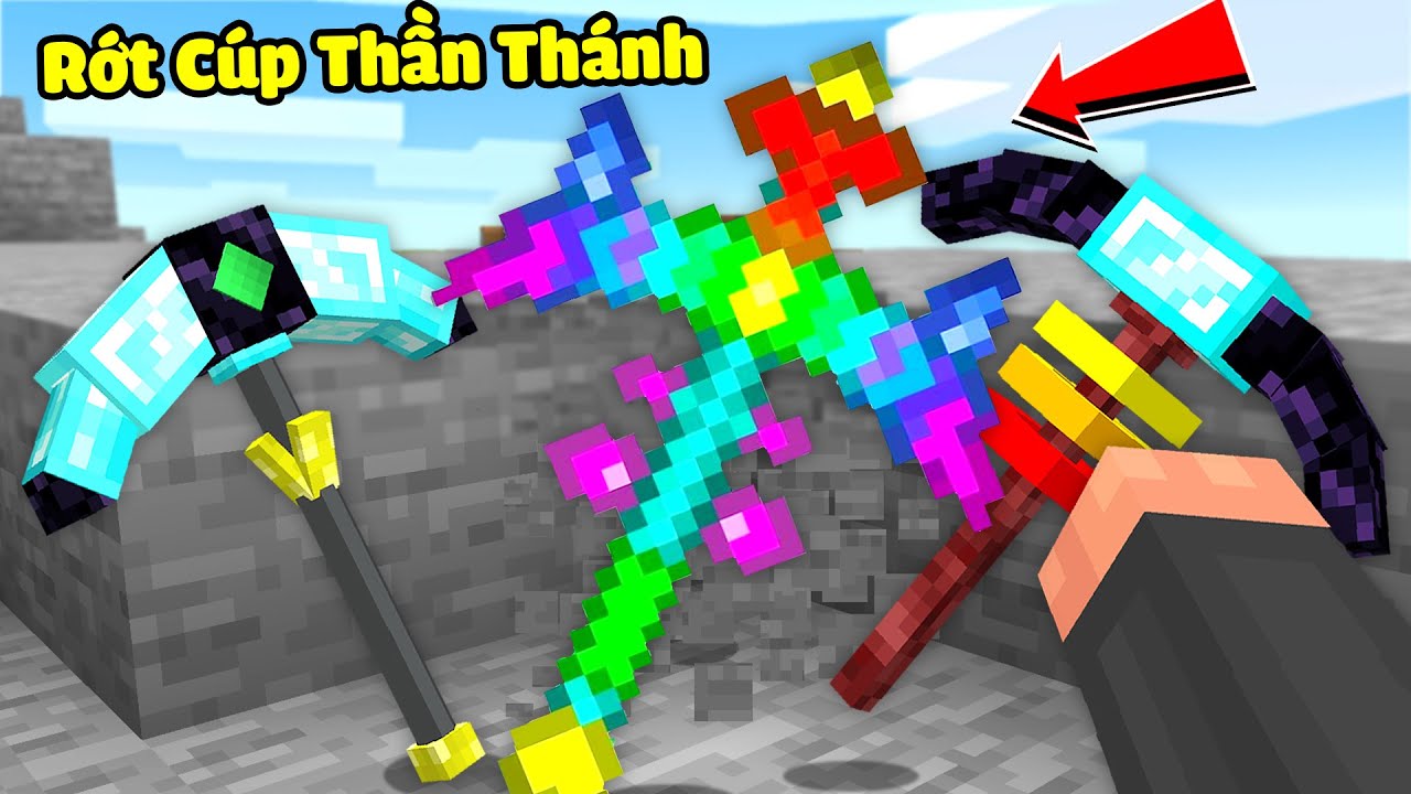 Minecraft nhưng đập block sẽ ra Cúp Siêu Mạnh