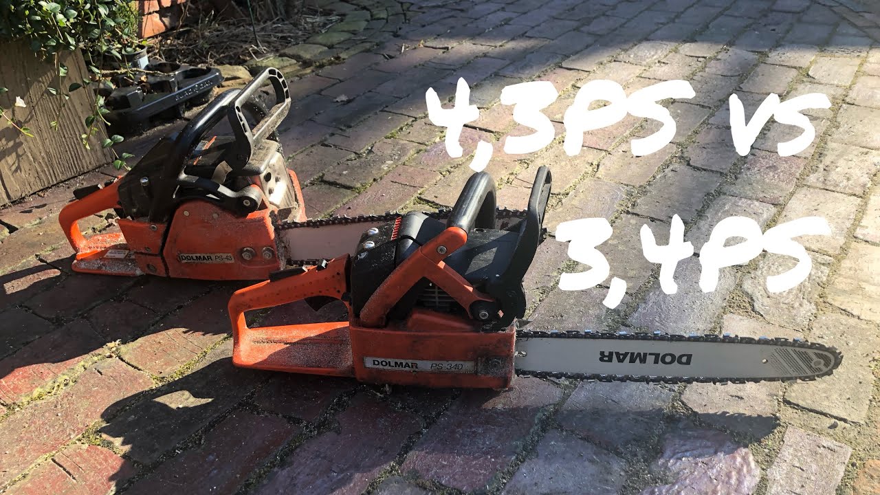 Dolmar PS-34 vs PS-43 Horsepower vs maintained Chain