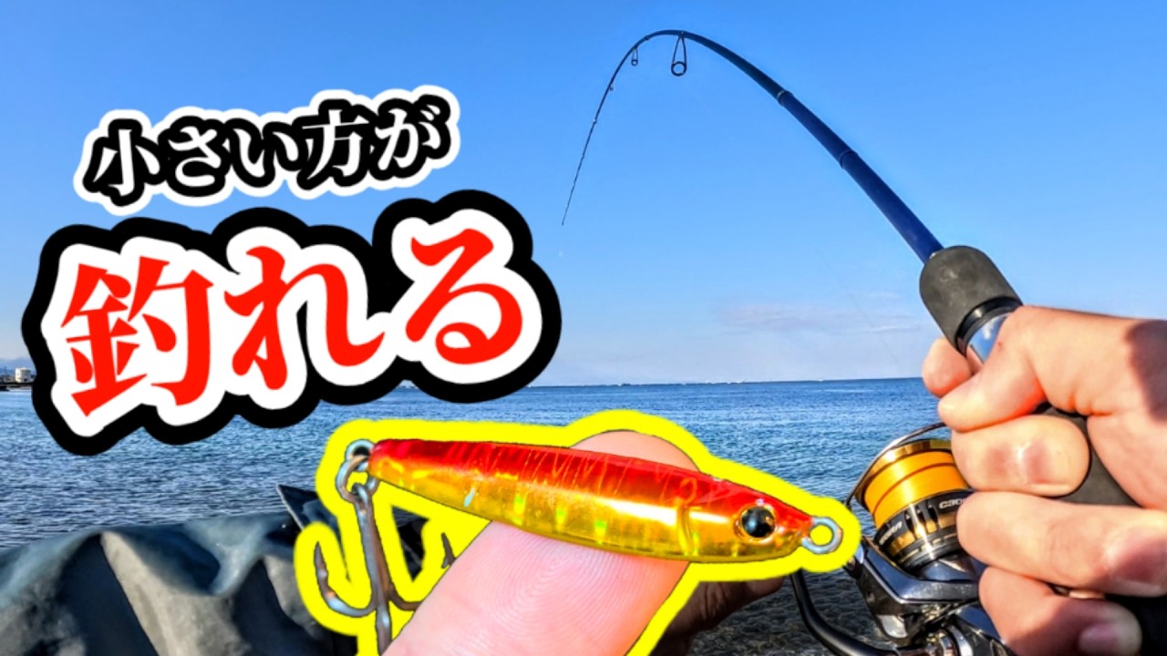 青物が釣れない原因、メタルジグ大きすぎでした。