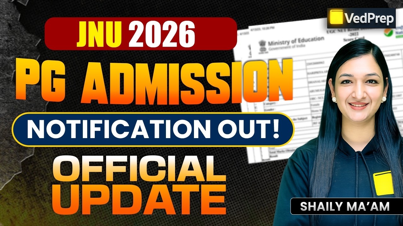 JNU PG Admission 2026 🚨 | Official Notification Out 🔥 | CUET PG Based | VedPrep