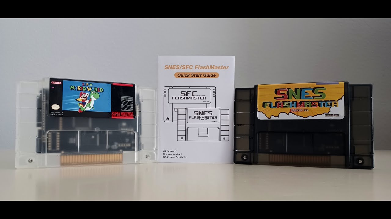Unboxing Super Mario World SNES FlashMaster EverDrive OS V12 16GB 3000 in 1 & Games List