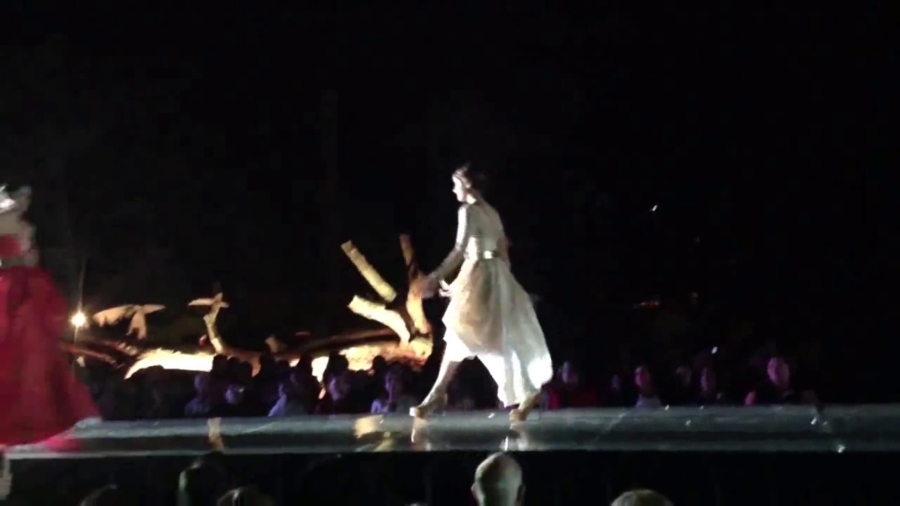 Model falls down in princess dress and very high heels. Video in HD with slow motion.