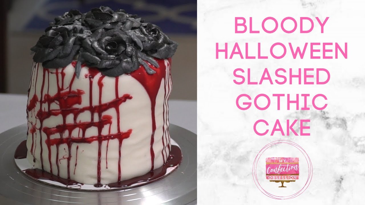 Bloody Halloween Slashed Gothic Cake