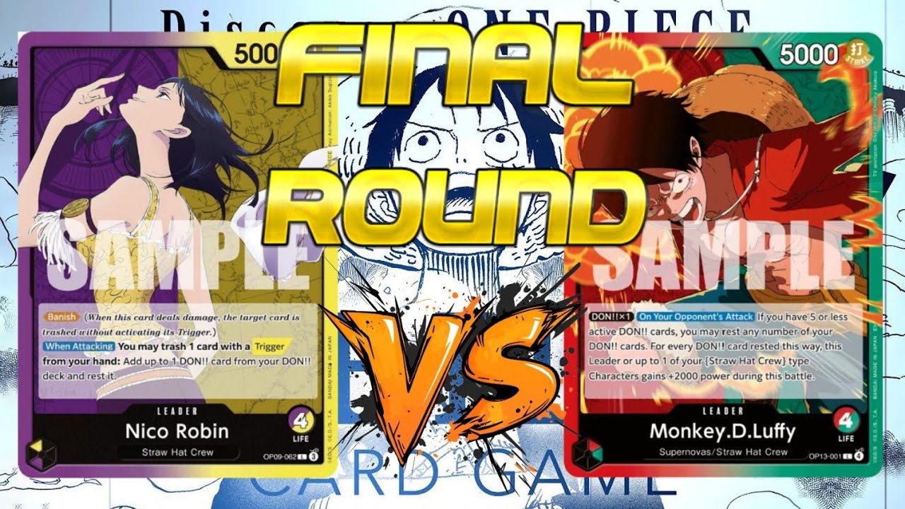 (OP17)🟣🟡Nico Robin VS 🔴🟢RG Luffy (Final Round - Local Tournament OP17) // One Piece TCG