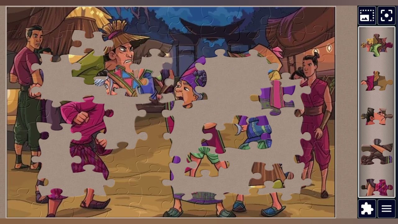Market Night Confrontation🗣👥️🛖✨️🪄//Jigsaw puzzles journey🧩//puzzles Art🧩//