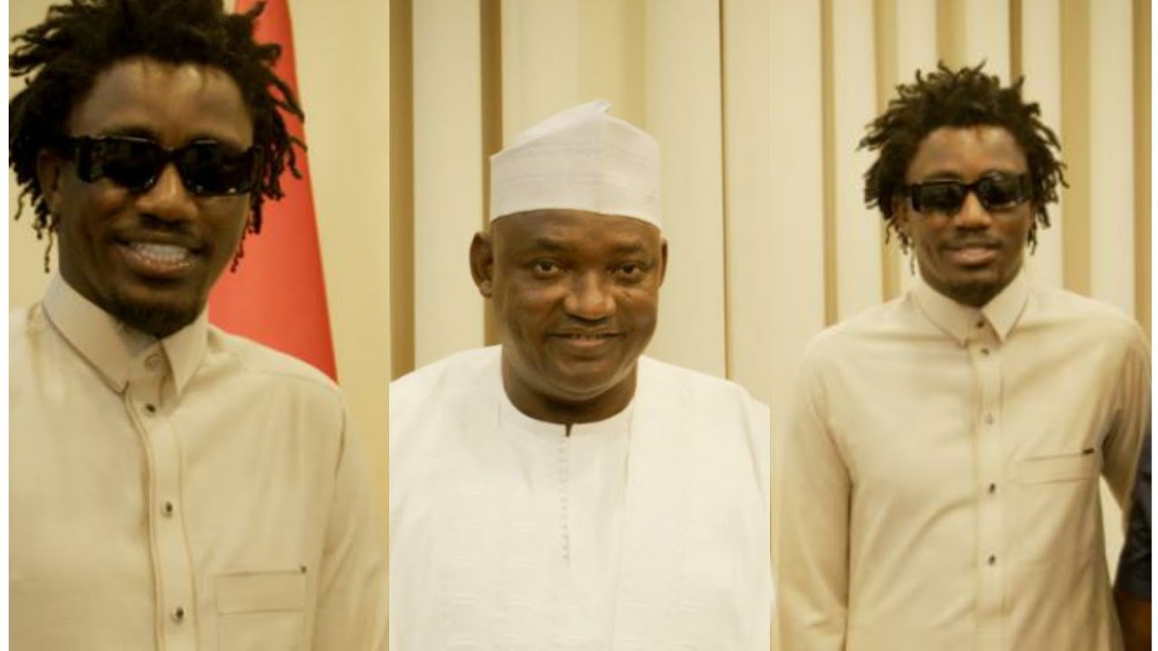 URGENT:Accueil royal de Wally Seck avec les honneurs du pr&eacute;sident Gambien Adama Barro