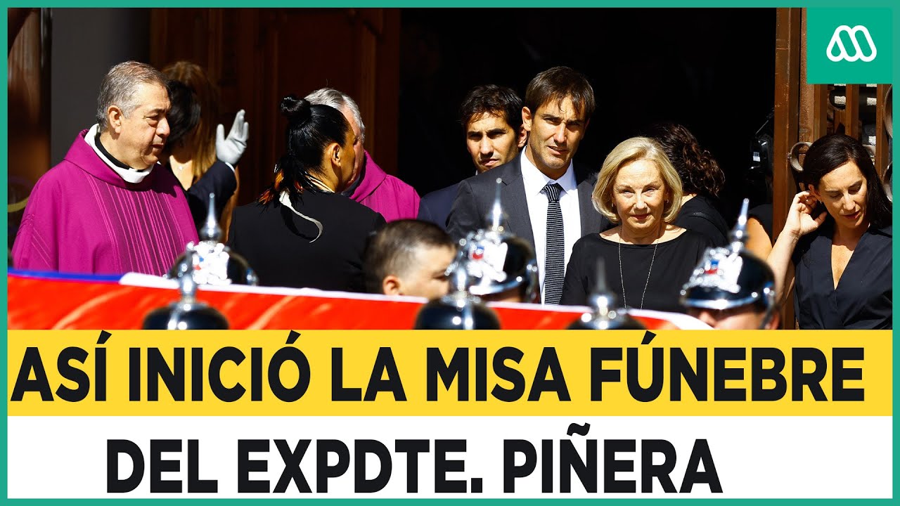 Inicio de la misa fúnebre del expresidente Sebastián Piñera