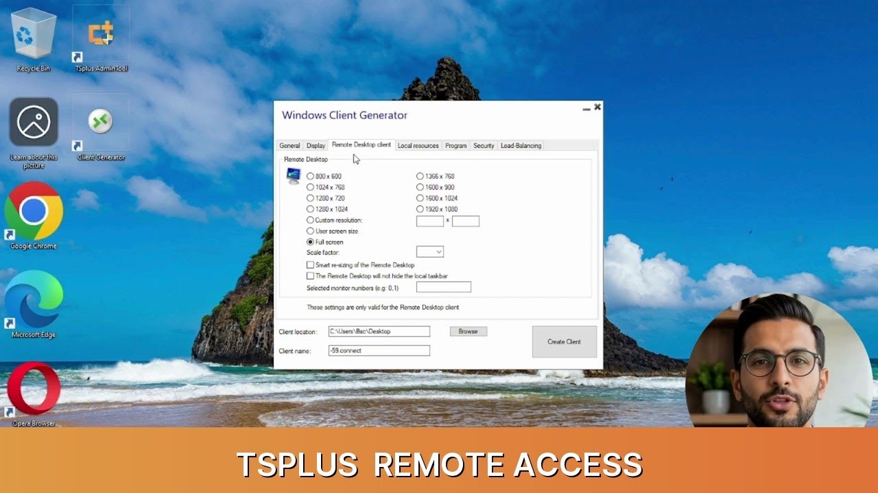 TSplus Portable Client Generator | Build Standalone .EXE Connections