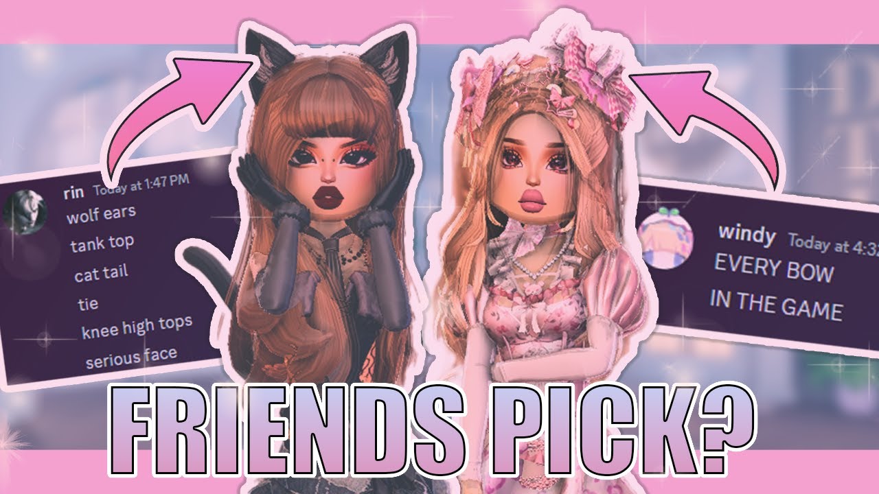 *ASKING MY FRIENDS* TO PICK MY *DTI ITEMS* WITHOUT KNOWING THE THEME in DRESS TO IMPRESS (ROBLOX)