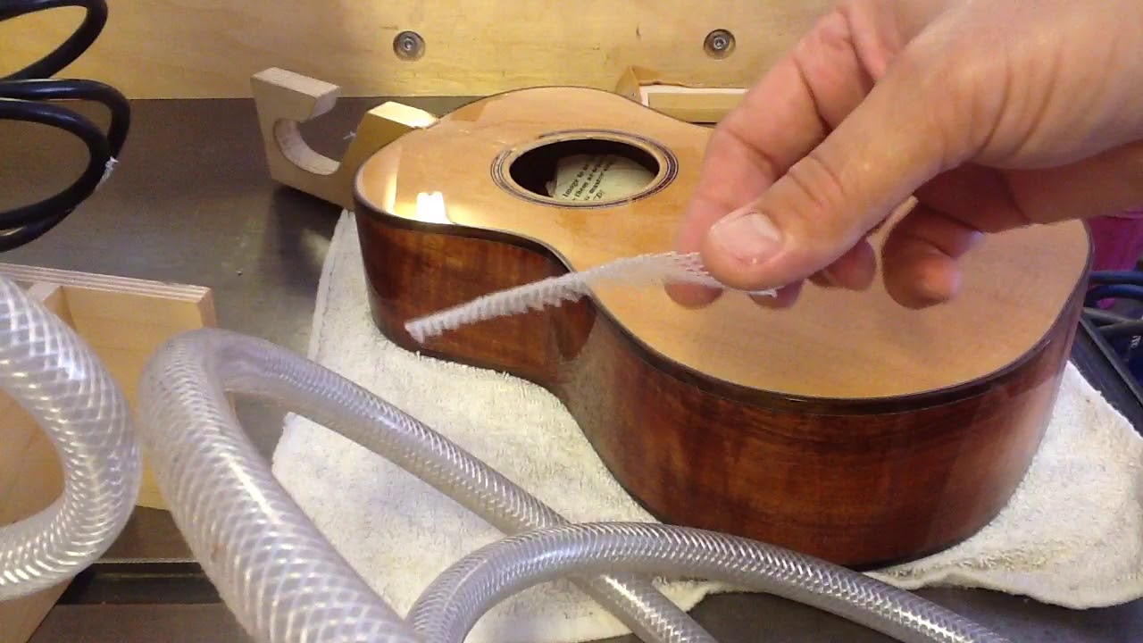 Joe Woodworker V2 Venturi Vacuum press, redux, with Ukulele bridge clamp press
